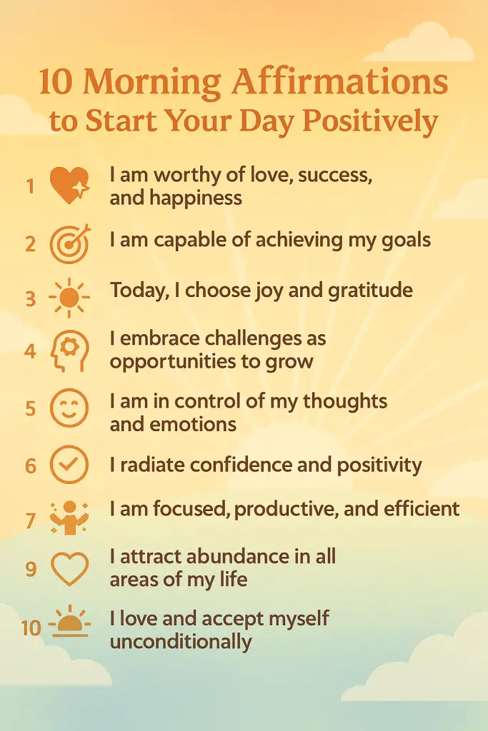 10 Morning Affirmations to Start Your Day Positively