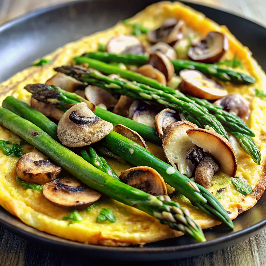 Asparagus & Mushroom Omelette