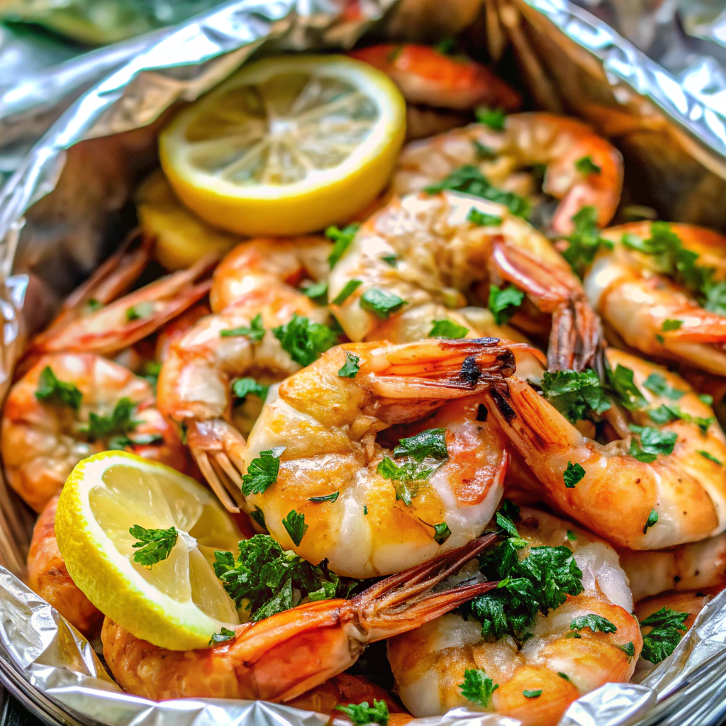 Baked Shrimp Foil Packets