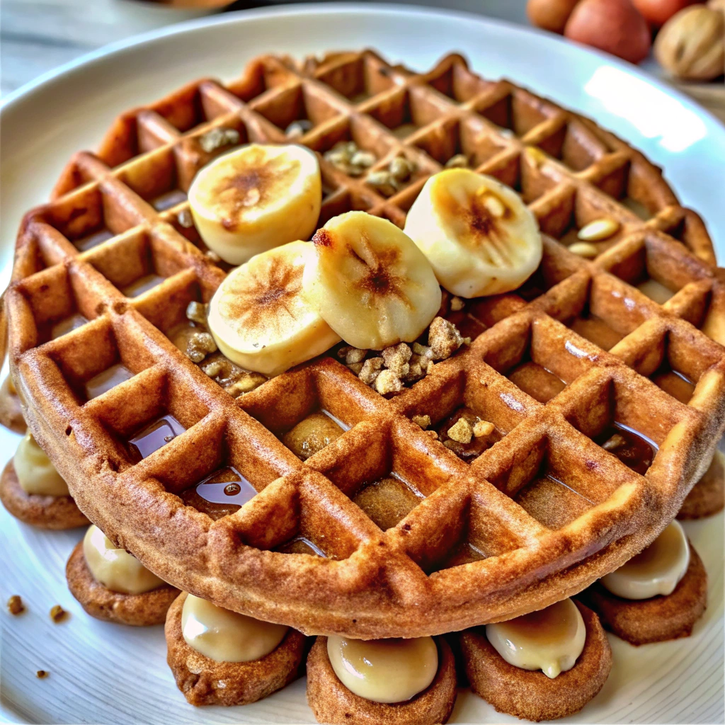 Banana Nut Protein Waffles