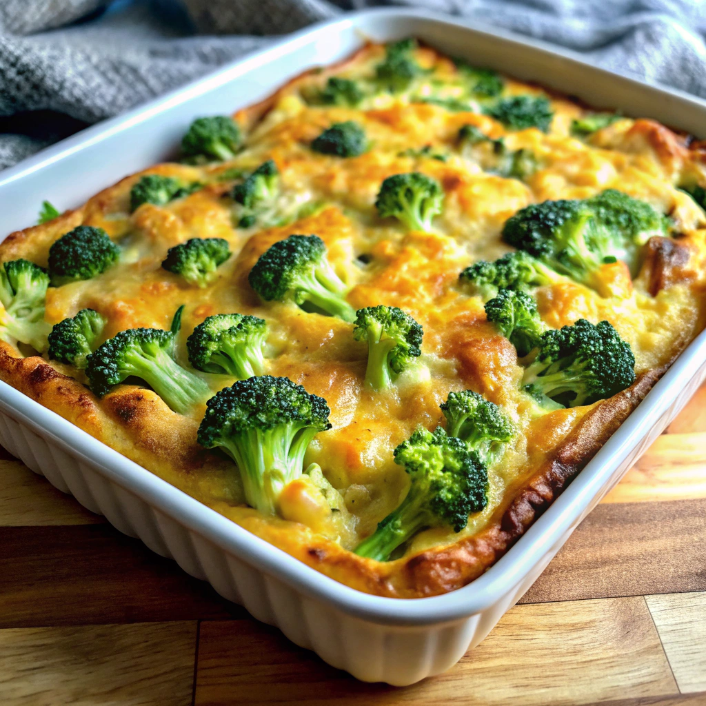 Broccoli & Cheddar Egg Bake