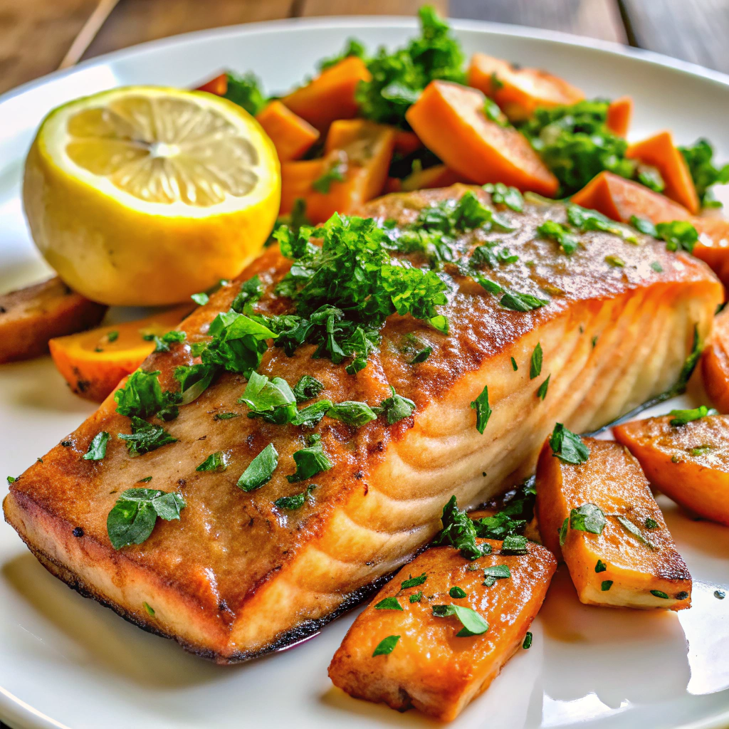 Cajun Salmon with Sweet Potatoes