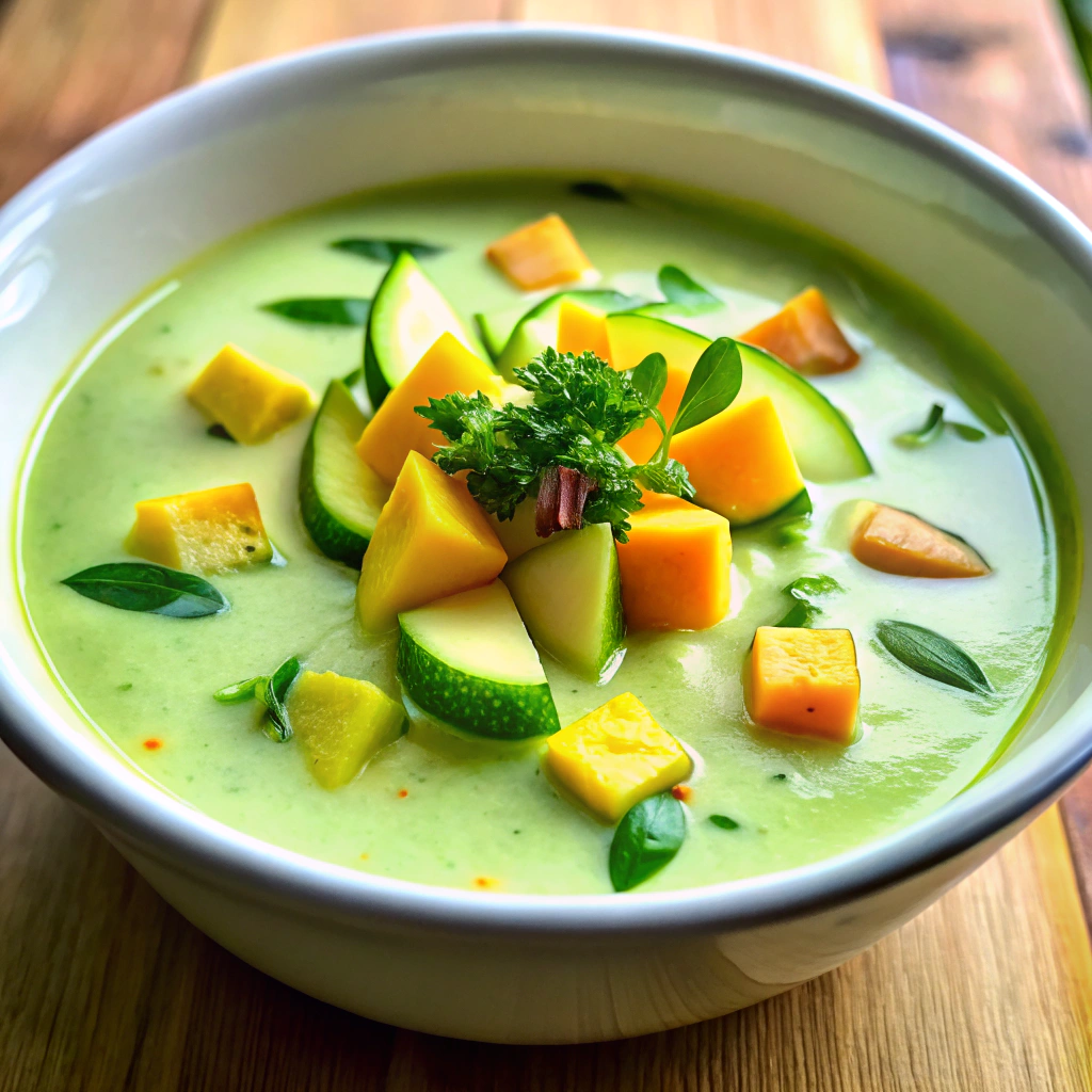Chilled Mango Cucumber Soup