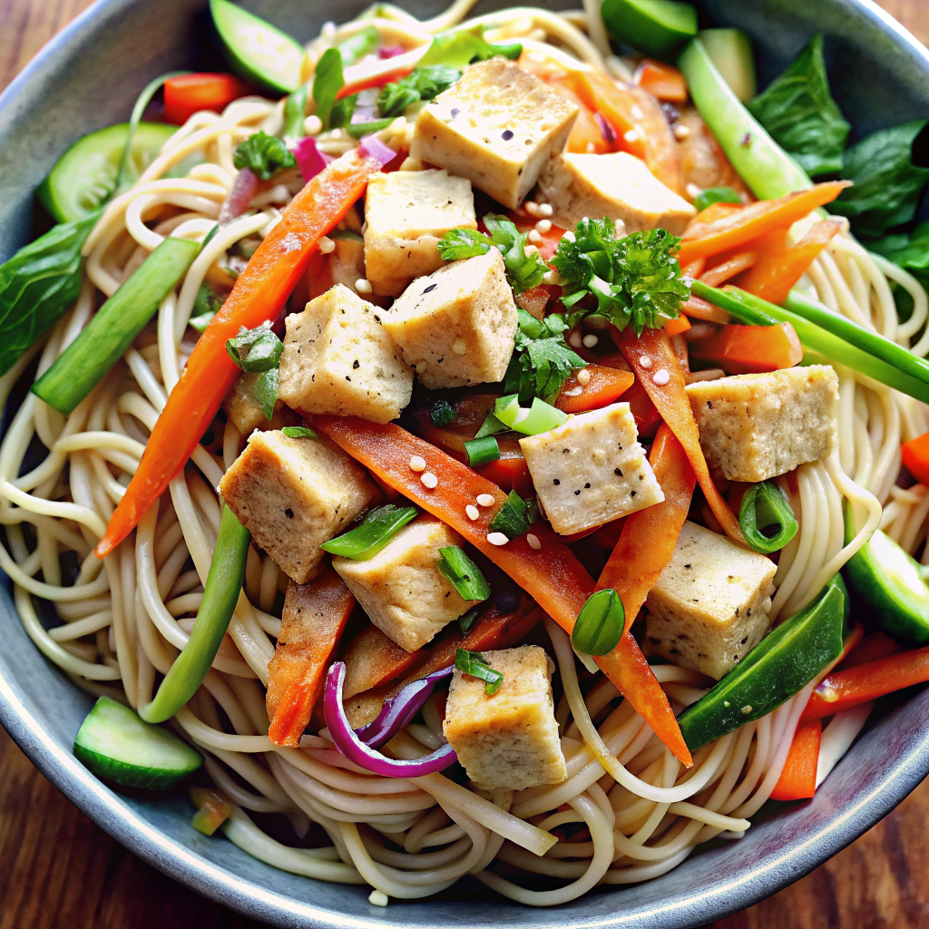 Cold Noodle Salad with Tofu