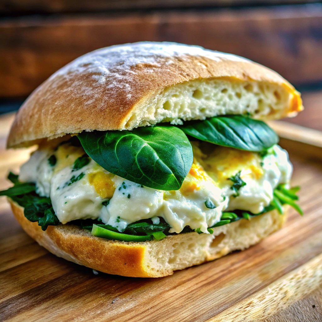 Egg White Spinach Sandwich