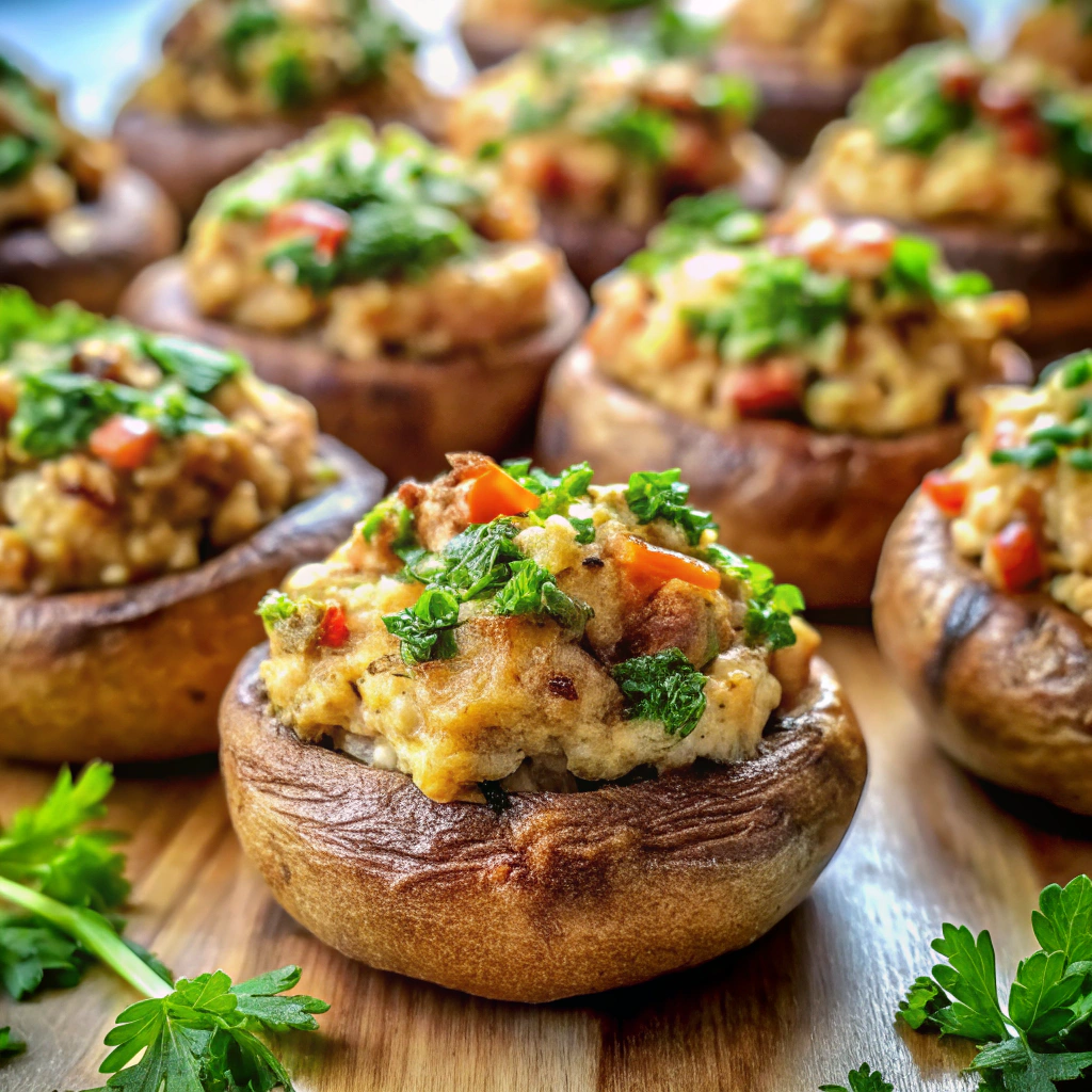 Healthy Stuffed Mushrooms