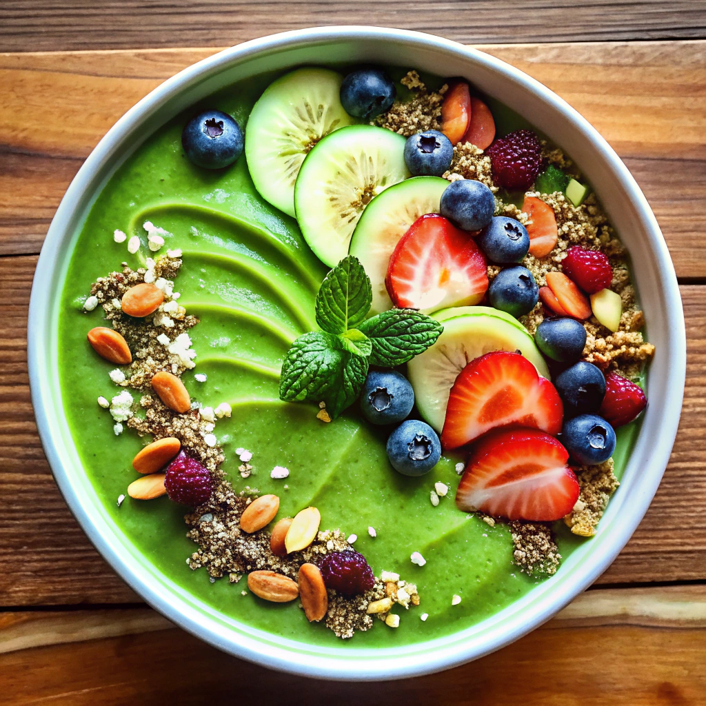 High-Fiber Green Smoothie Bowl