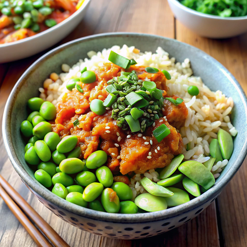 Kimchi & Edamame Rice Bowl