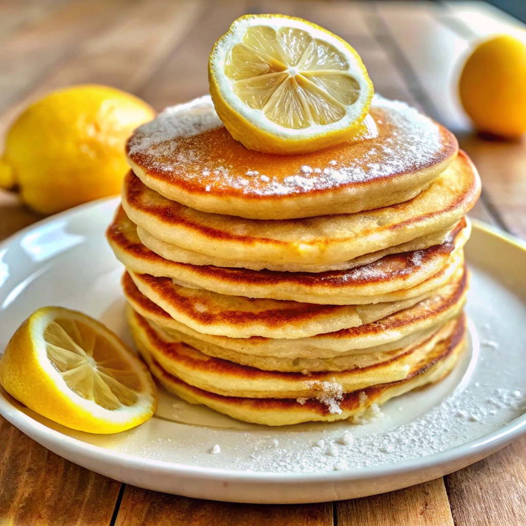 Lemon Ricotta Protein Pancakes