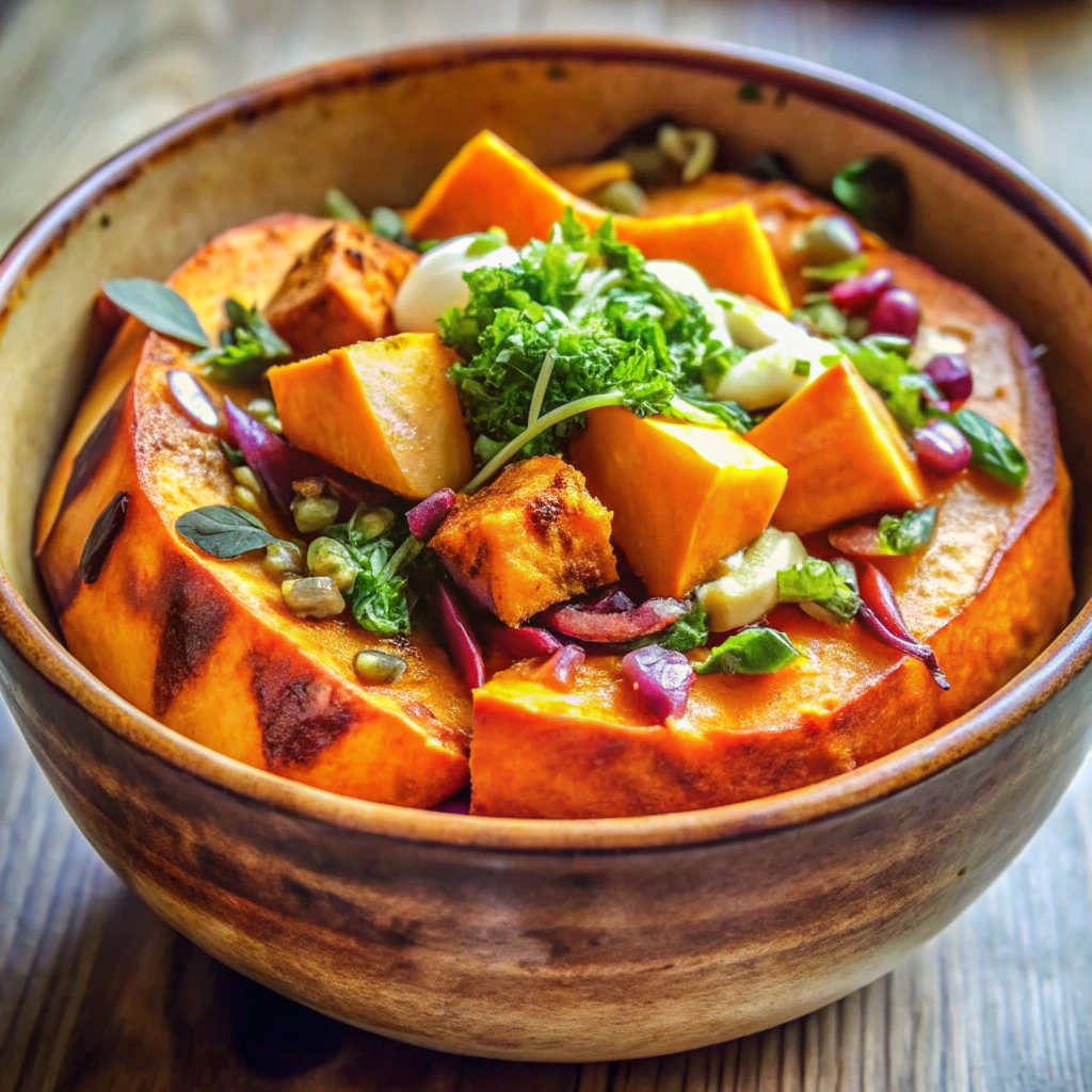 Microwave Sweet Potato Bowl