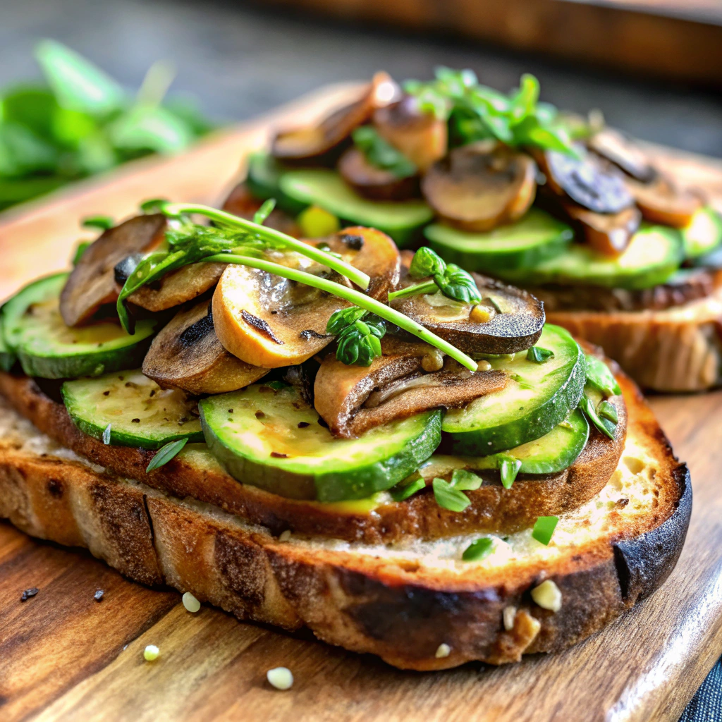Mushroom & Zucchini Toast