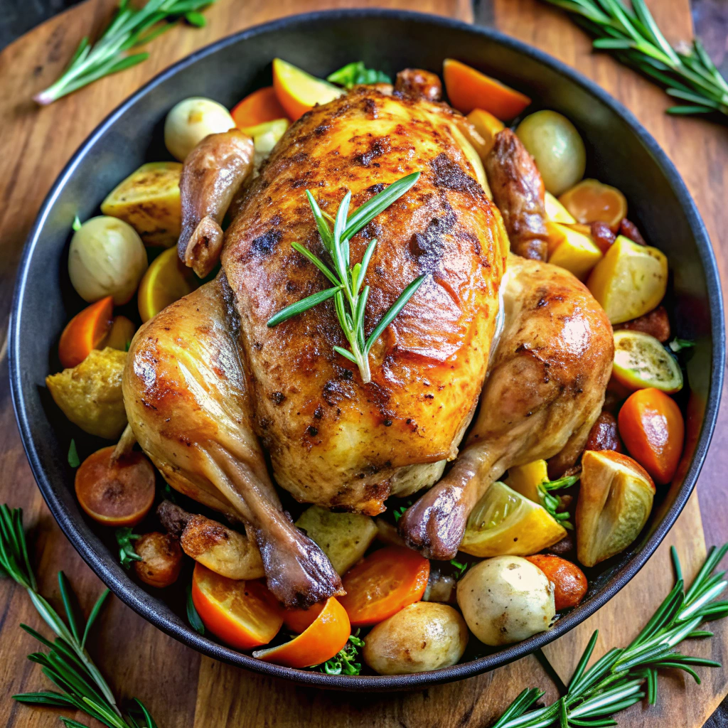 One-Pan Roasted Chicken Dinner