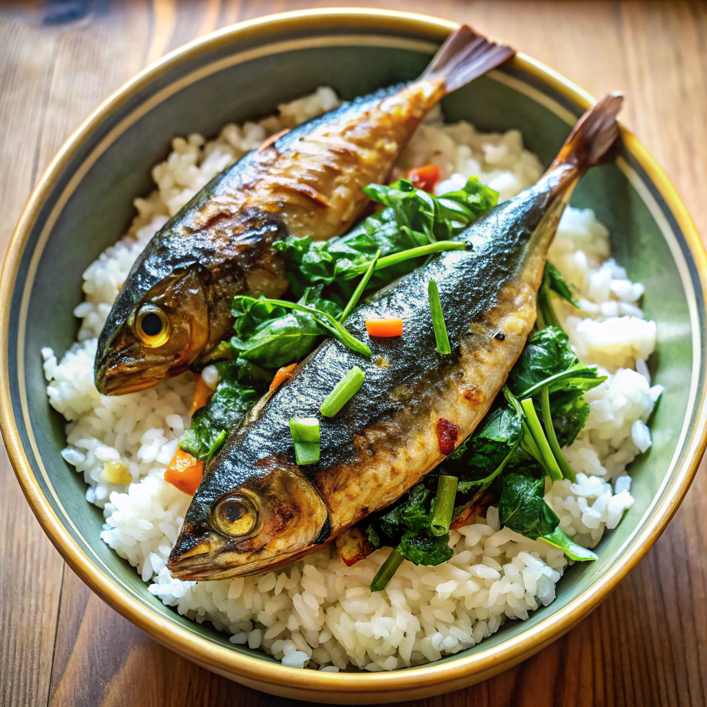 Sardine & Spinach Rice Bowl