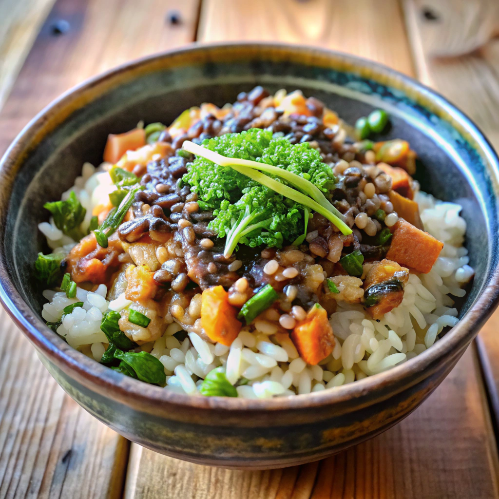 Seaweed & Lentil Rice Bowl