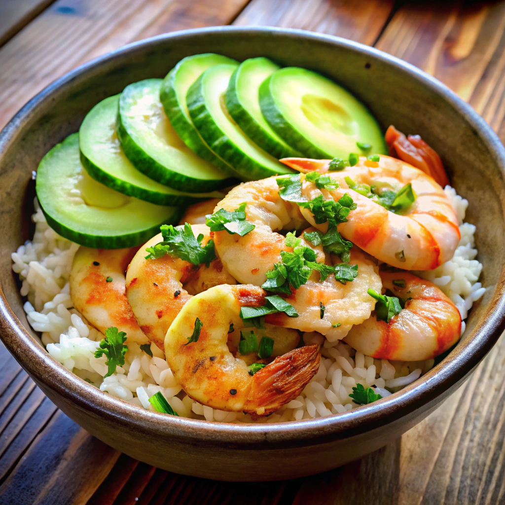 Shrimp & Avocado Rice Bowl