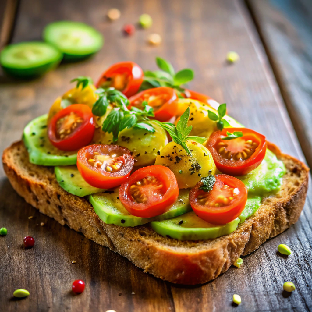 Simple Tomato Avocado Toast