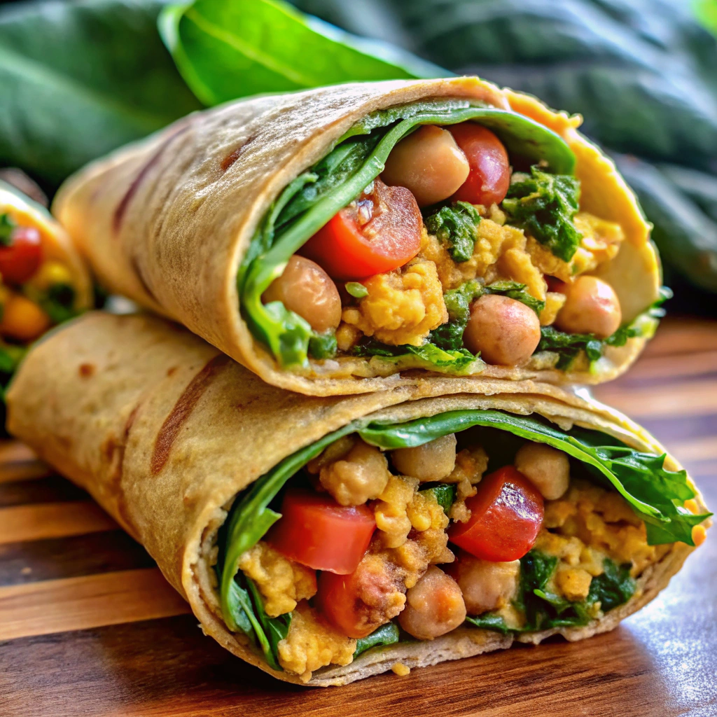 Smashed Chickpea Brunch Wrap