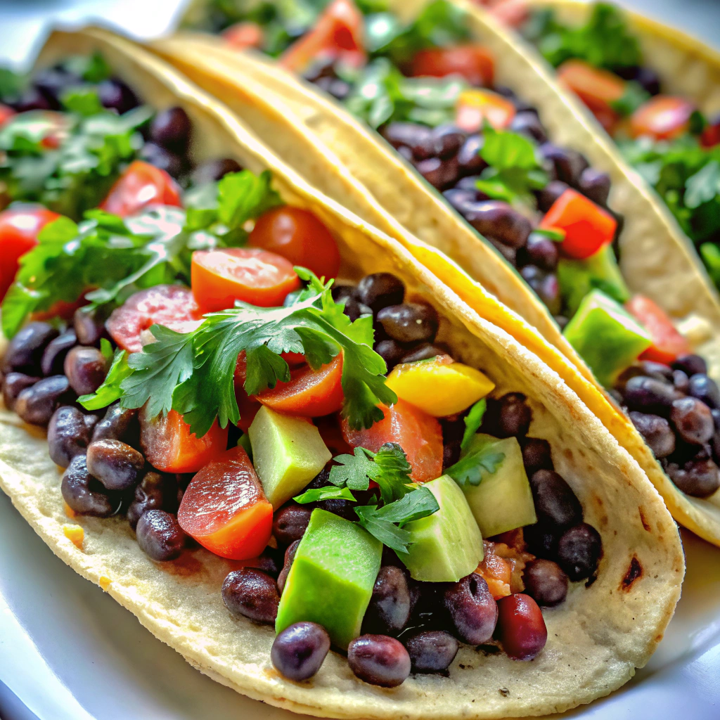 Spicy Black Bean Tacos