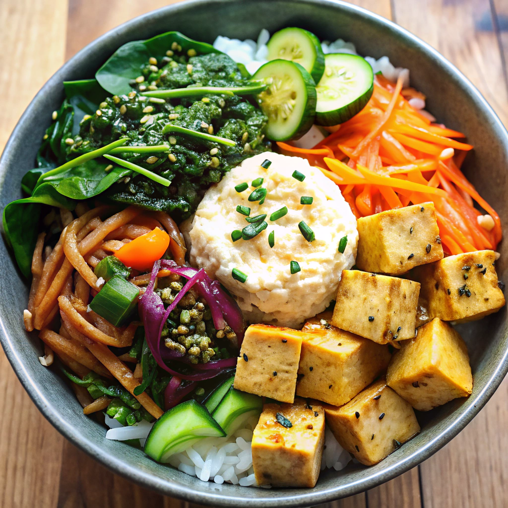 Tofu and Spinach Bibimbap