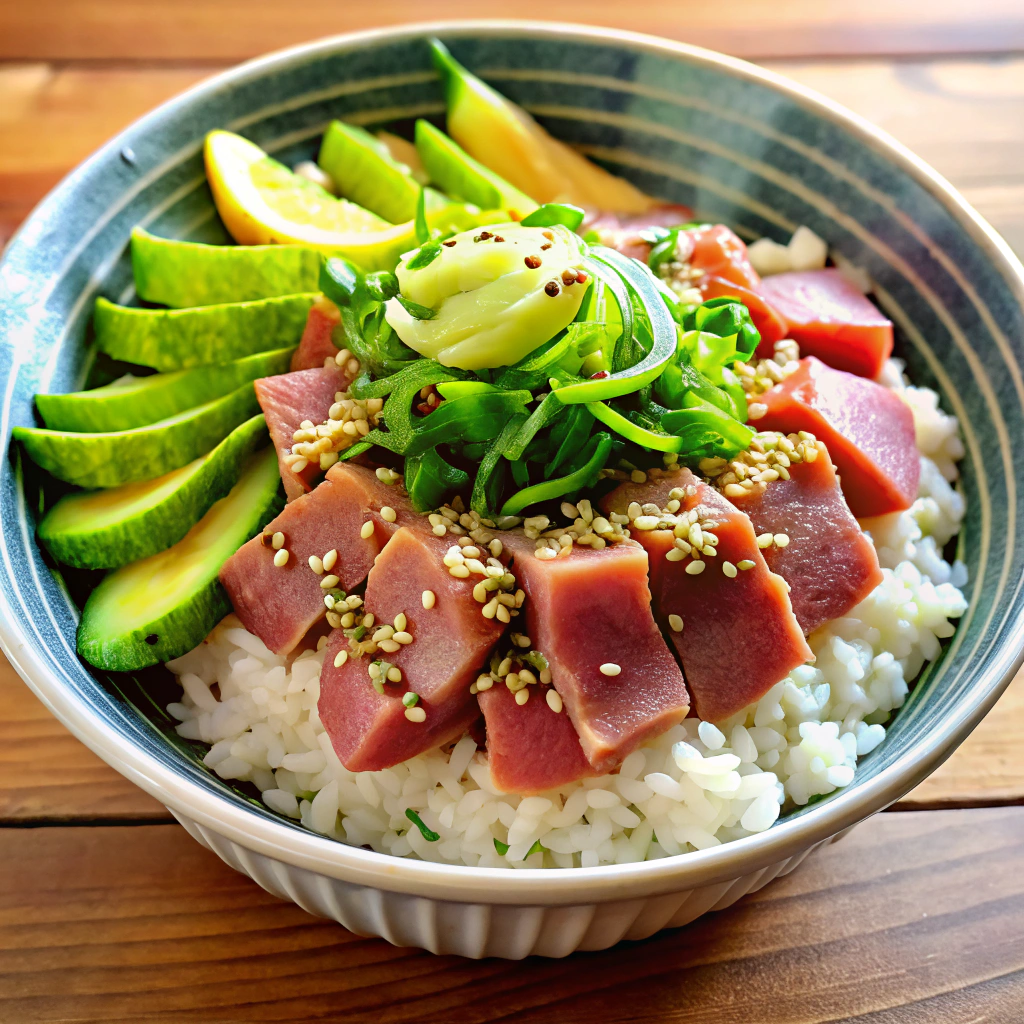 Tuna Avocado Rice Bowl