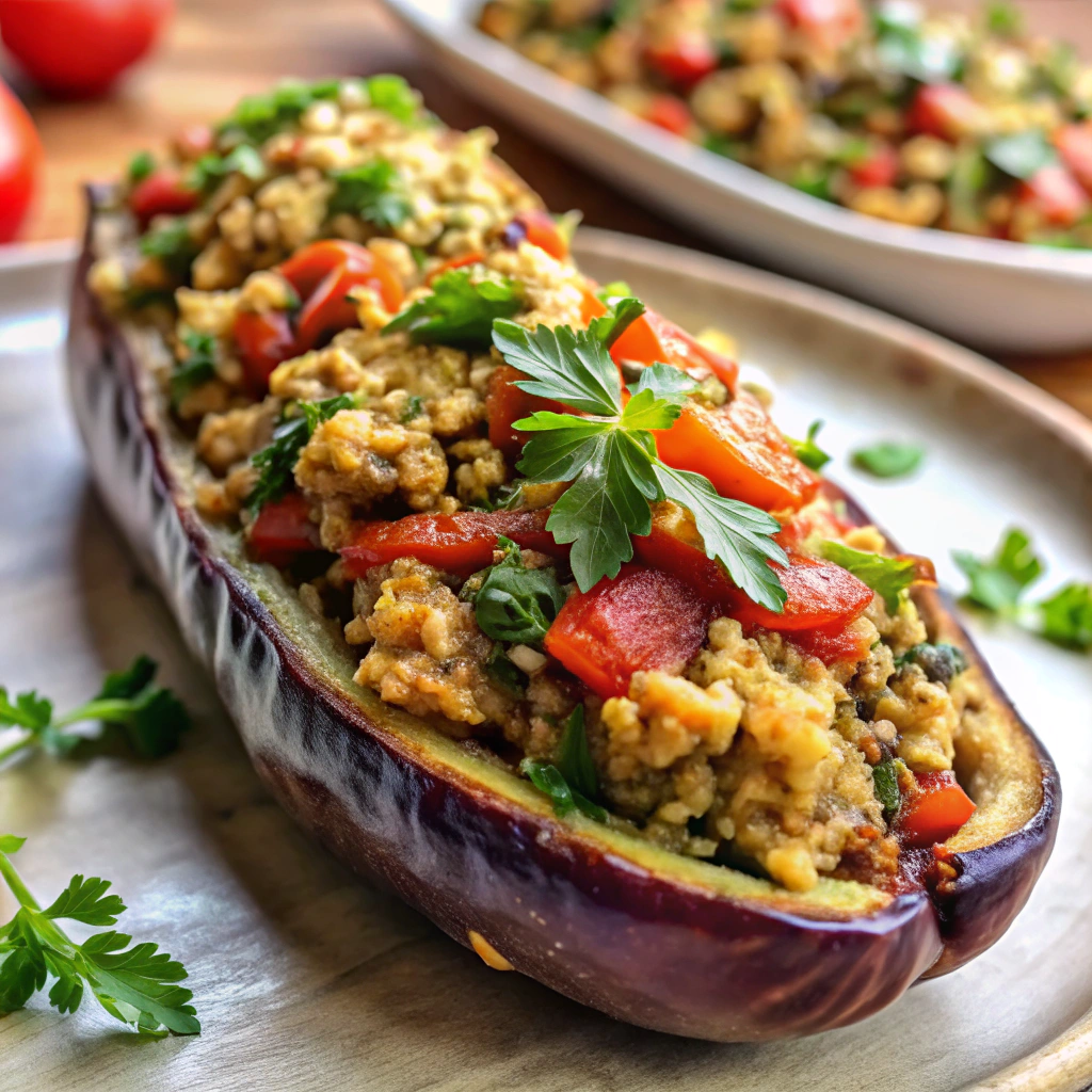 Vegan Stuffed Eggplant