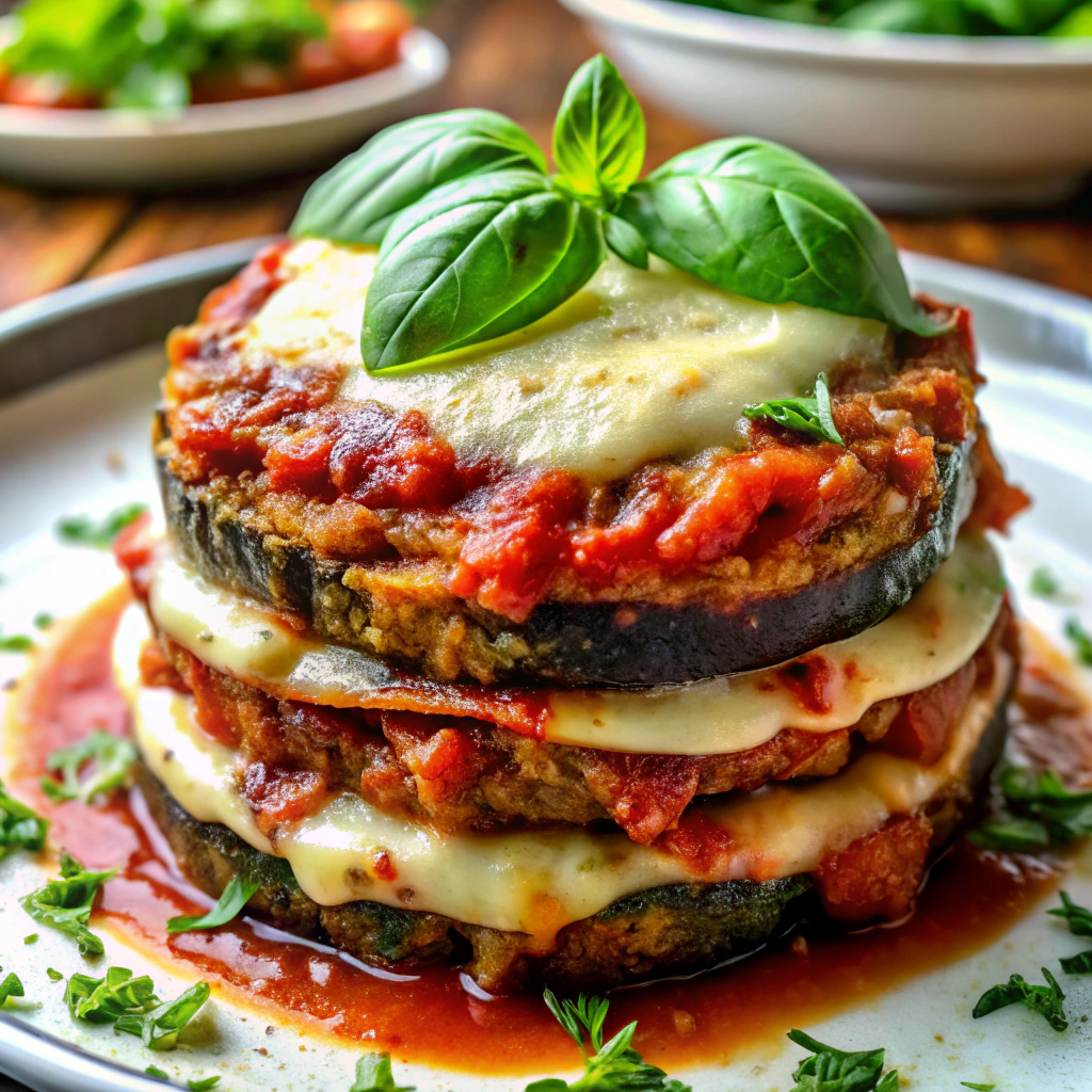 Eggplant Parmesan (Baked)