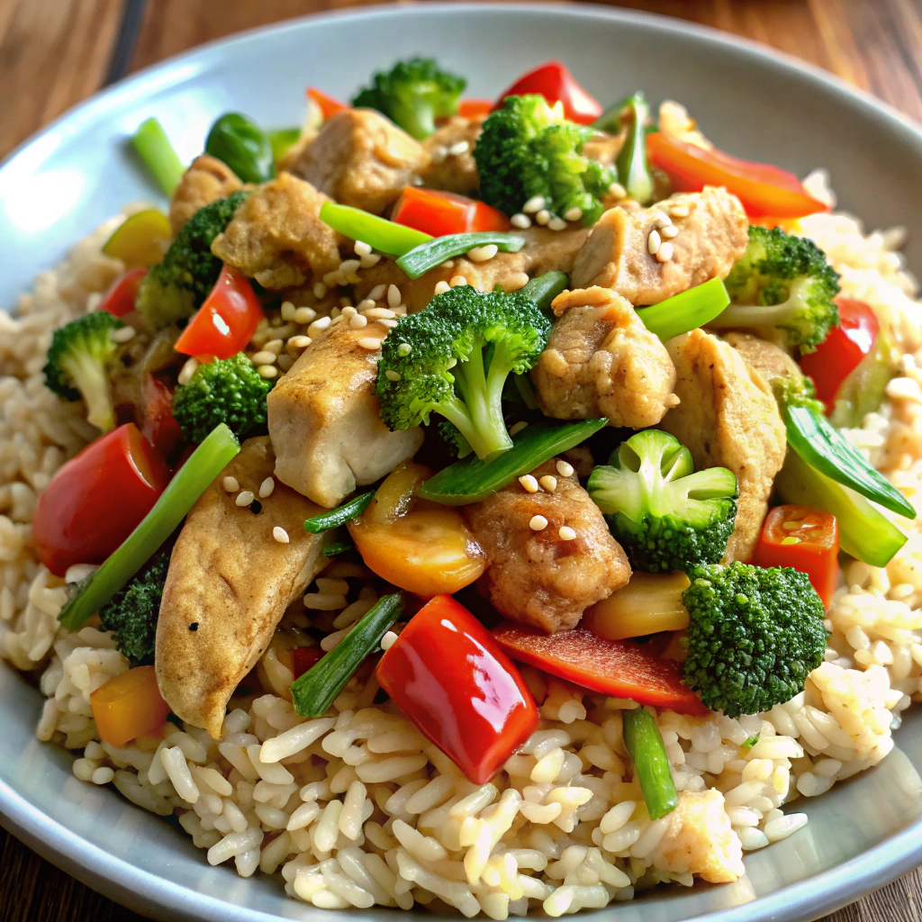Chicken Stir-Fry with Brown Rice
