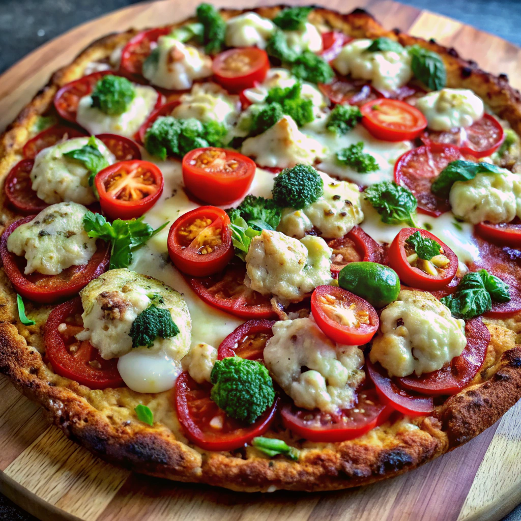 Cauliflower Crust Veggie Pizza