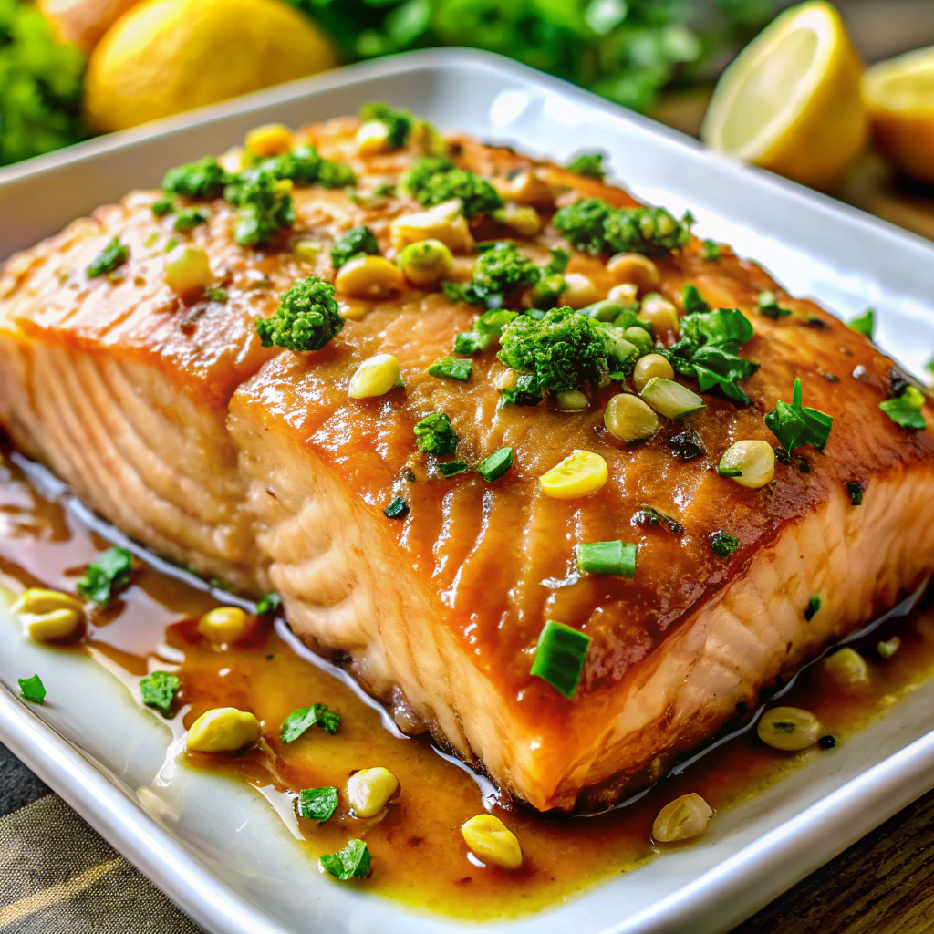 Honey Garlic Baked Salmon