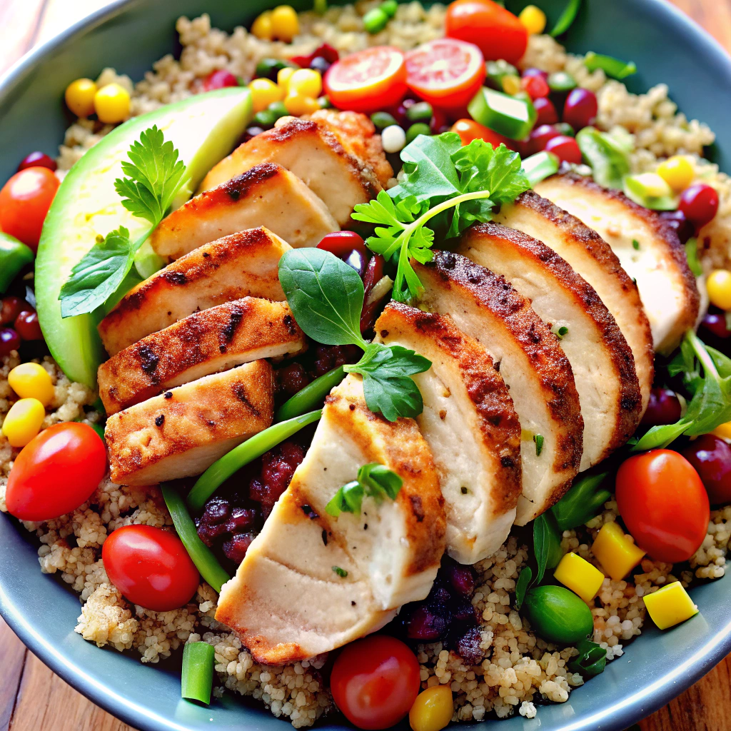 Grilled Chicken Quinoa Power Salad