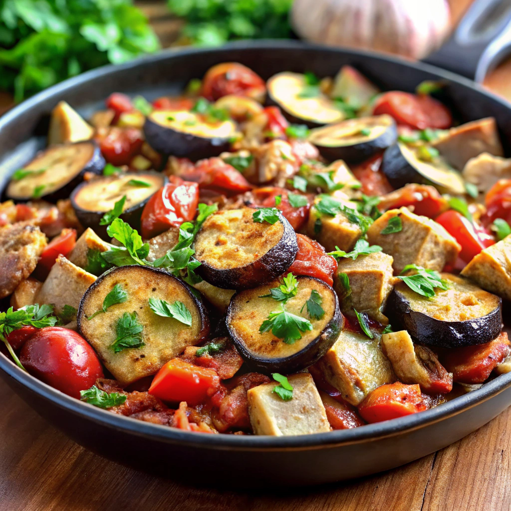 Turkey and Eggplant Skillet