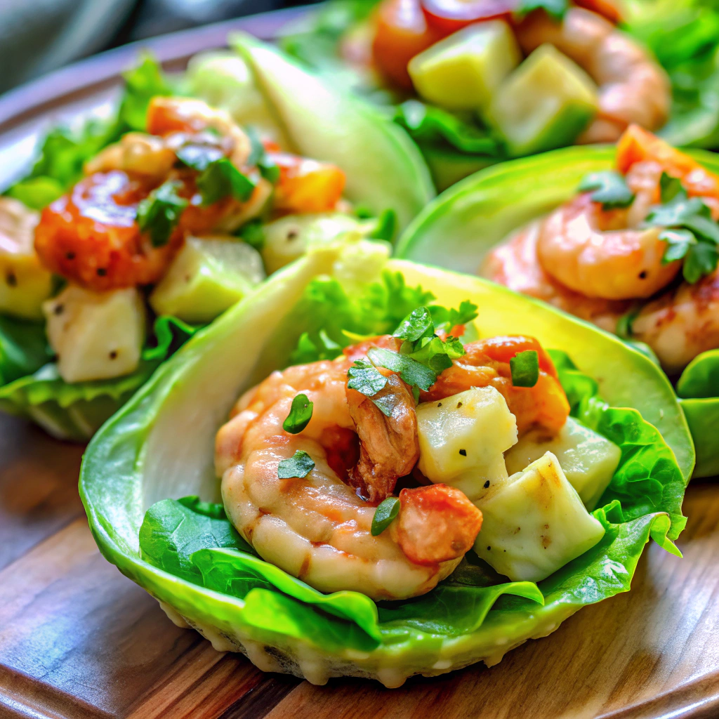 Shrimp & Avocado Lettuce Wraps