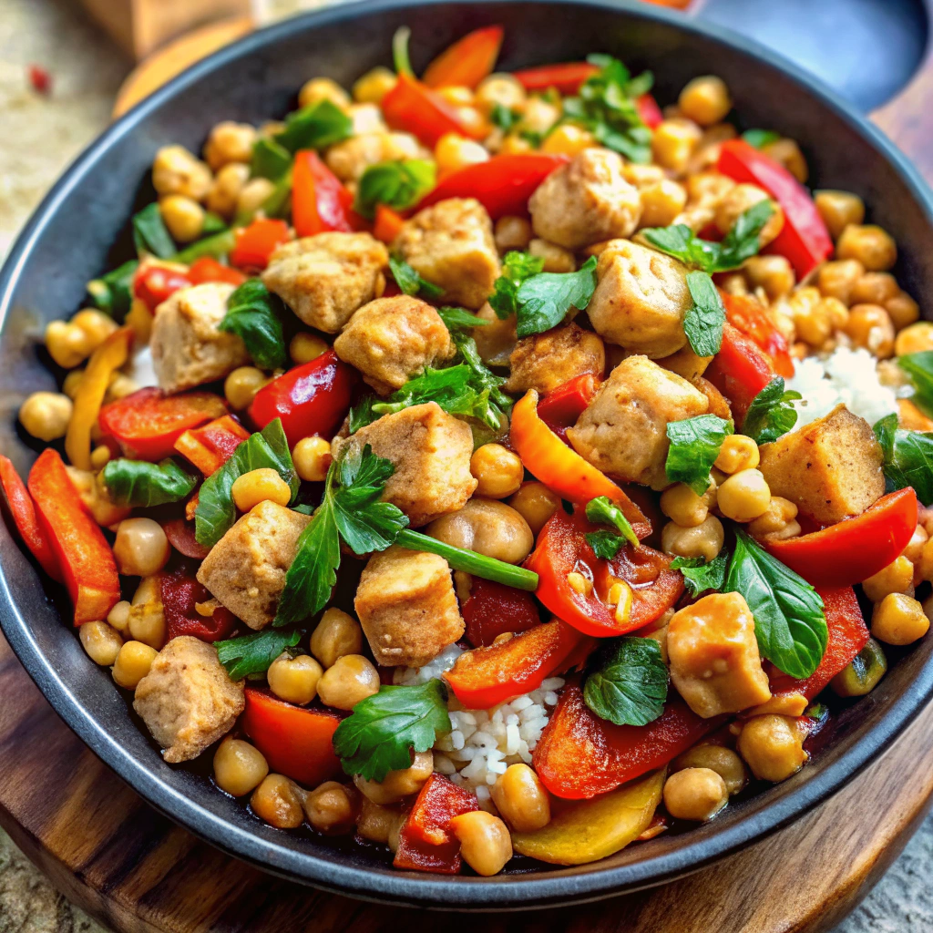Spicy Turkey & Chickpea Stir-Fry