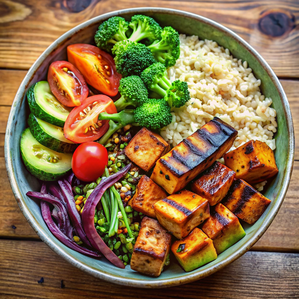 Grilled Tempeh Veggie Bowl